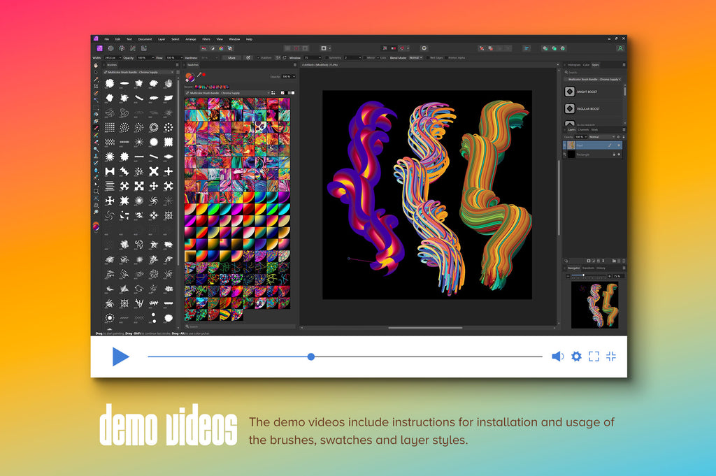 Multicolor Brush Bundle (Affinity)-Chroma Supply