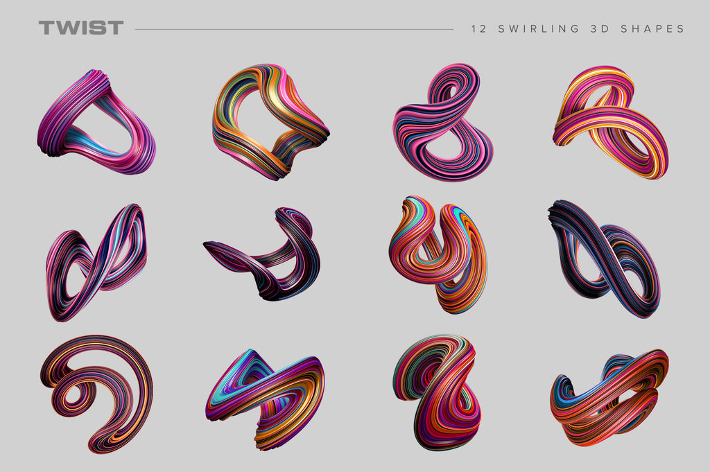 Twist: Swirling 3D Shapes-Chroma Supply