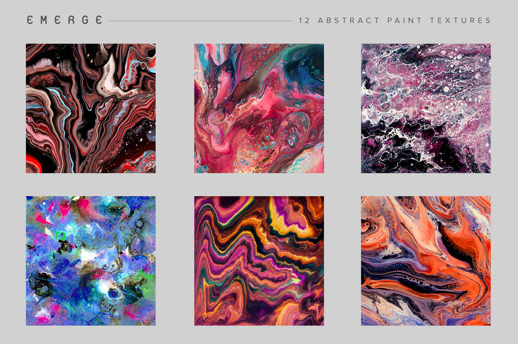 Emerge: 12 Abstract Paint Textures-Chroma Supply