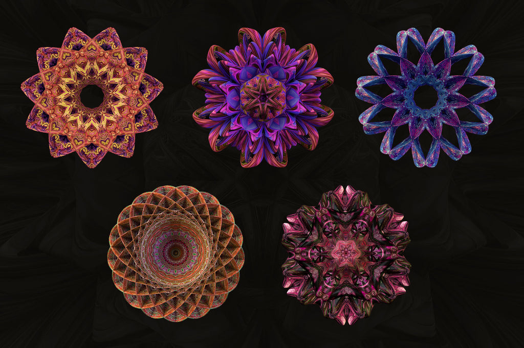Symmetry: 15 Abstract Mandala Shapes-Chroma Supply