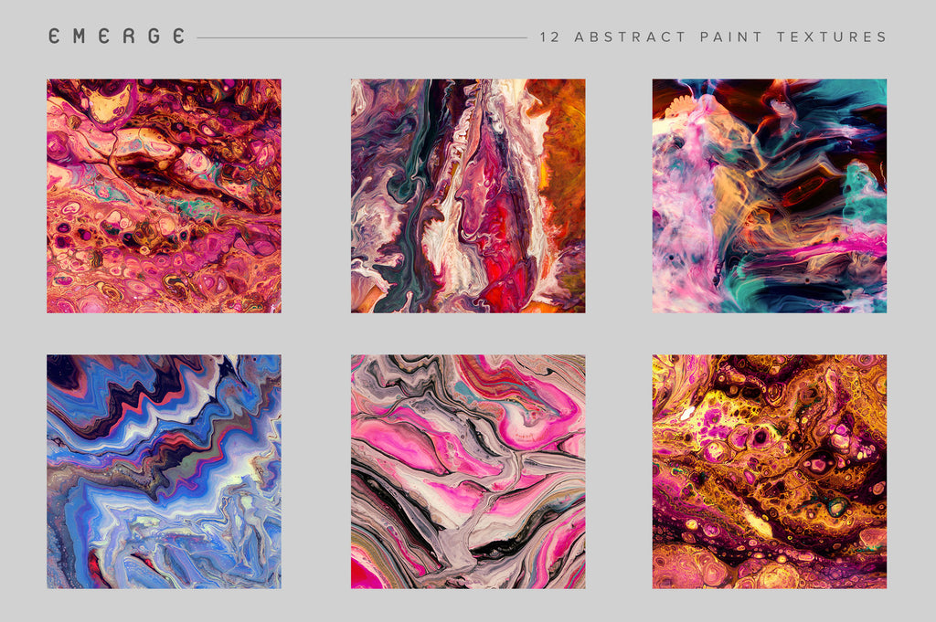 Emerge: 12 Abstract Paint Textures-Chroma Supply