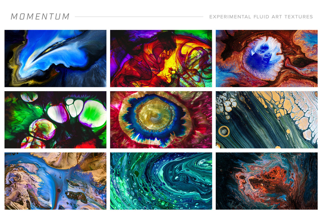 Momentum: 8K Experimental Fluid Art Textures-Chroma Supply