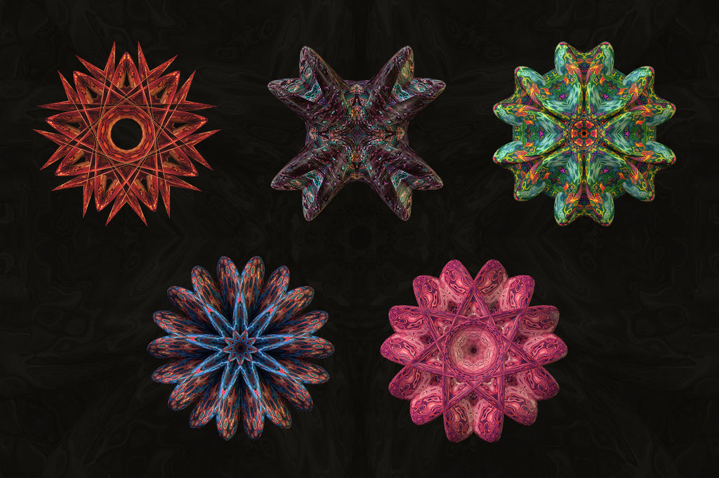 Symmetry: 15 Abstract Mandala Shapes-Chroma Supply