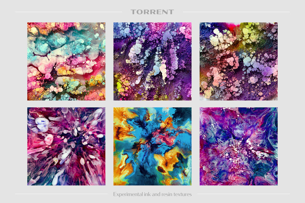 Torrent: Experimental Ink and Resin Textures-Chroma Supply