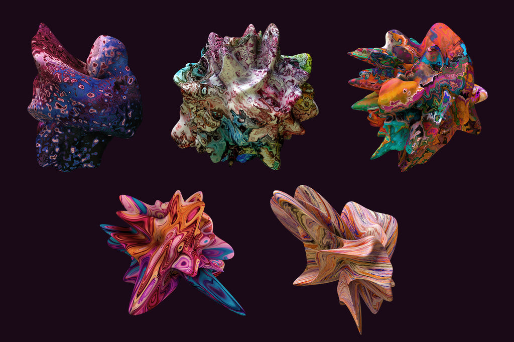 Color Forms: 20 Experimental Isolated Shapes-Chroma Supply