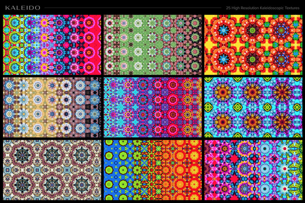 Kaleido: 25 High Resolution Kaleidoscopic Textures-Chroma Supply