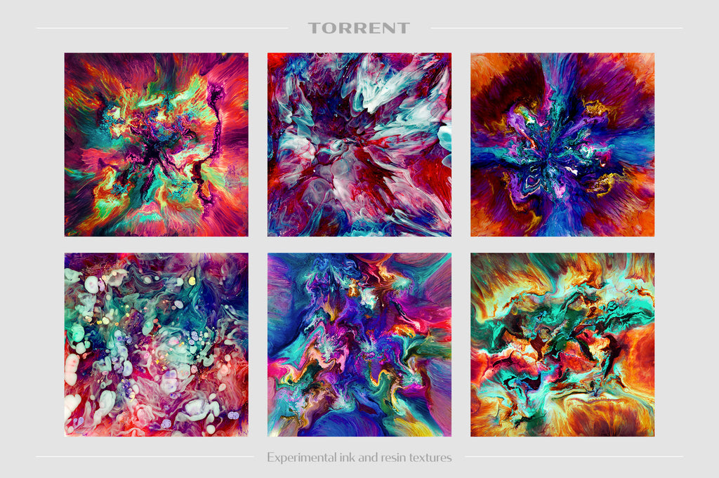 Torrent: Experimental Ink and Resin Textures-Chroma Supply