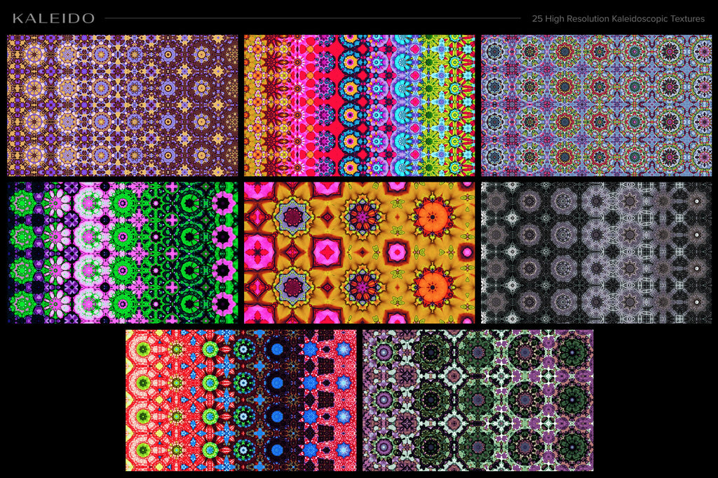 Kaleido: 25 High Resolution Kaleidoscopic Textures-Chroma Supply