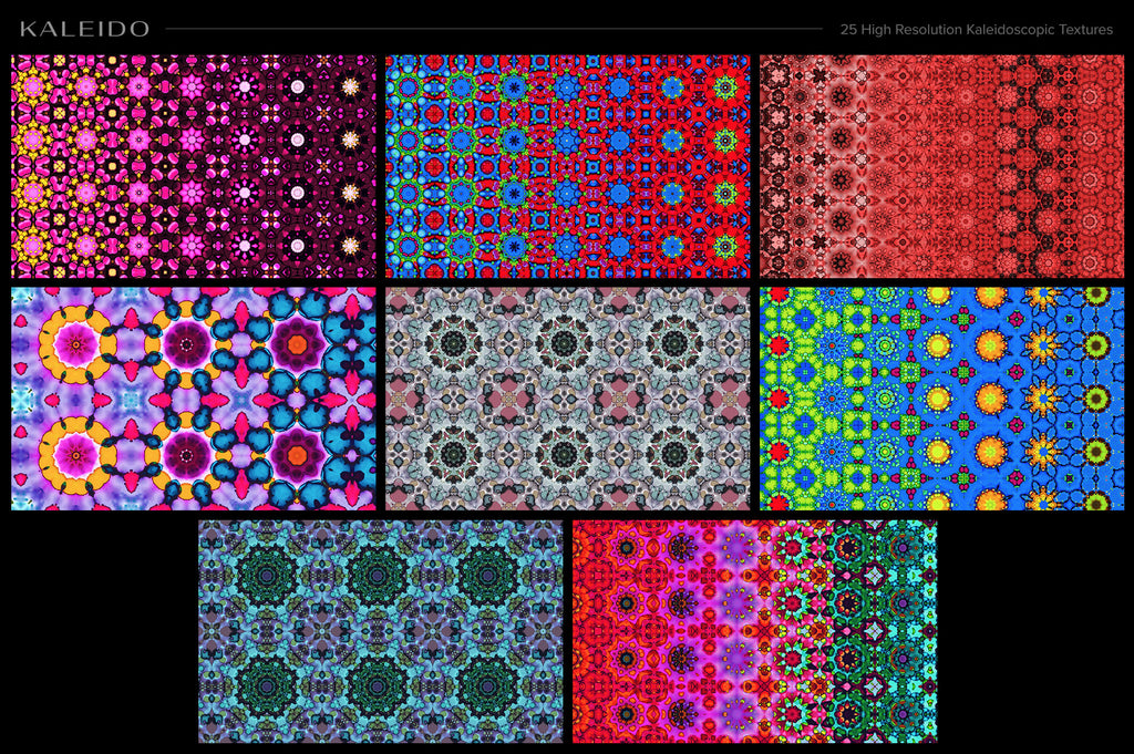 Kaleido: 25 High Resolution Kaleidoscopic Textures-Chroma Supply