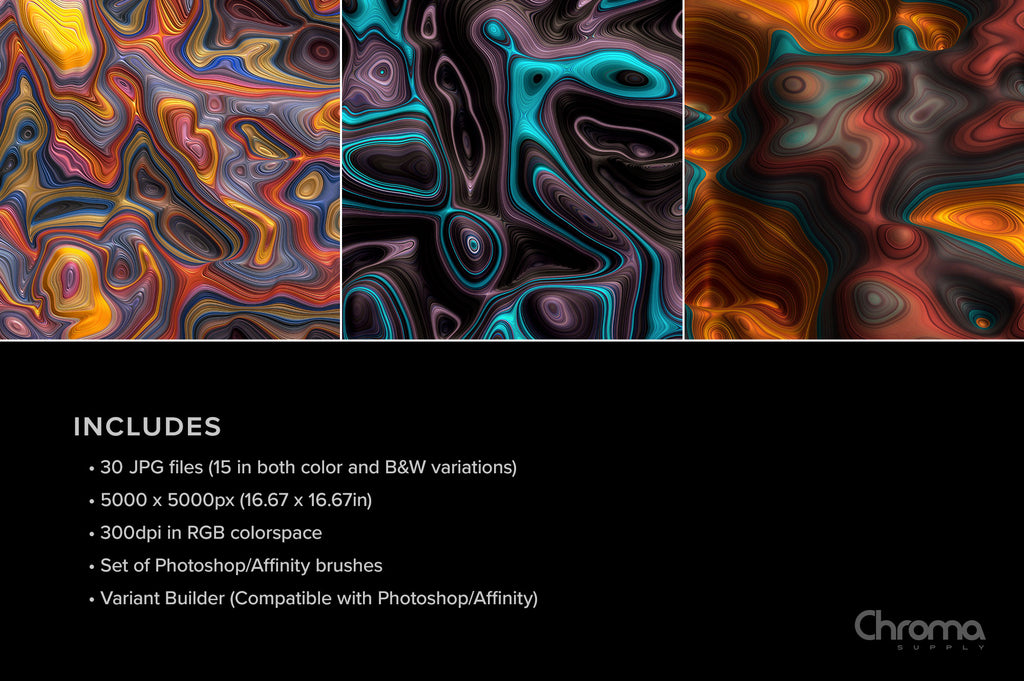 Meld: Glossy Abstract 3D Textures-Chroma Supply