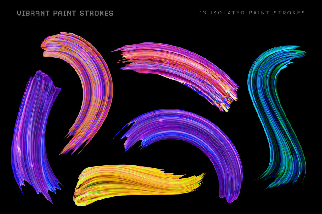 Vibrant Paint Strokes Bundle-Chroma Supply