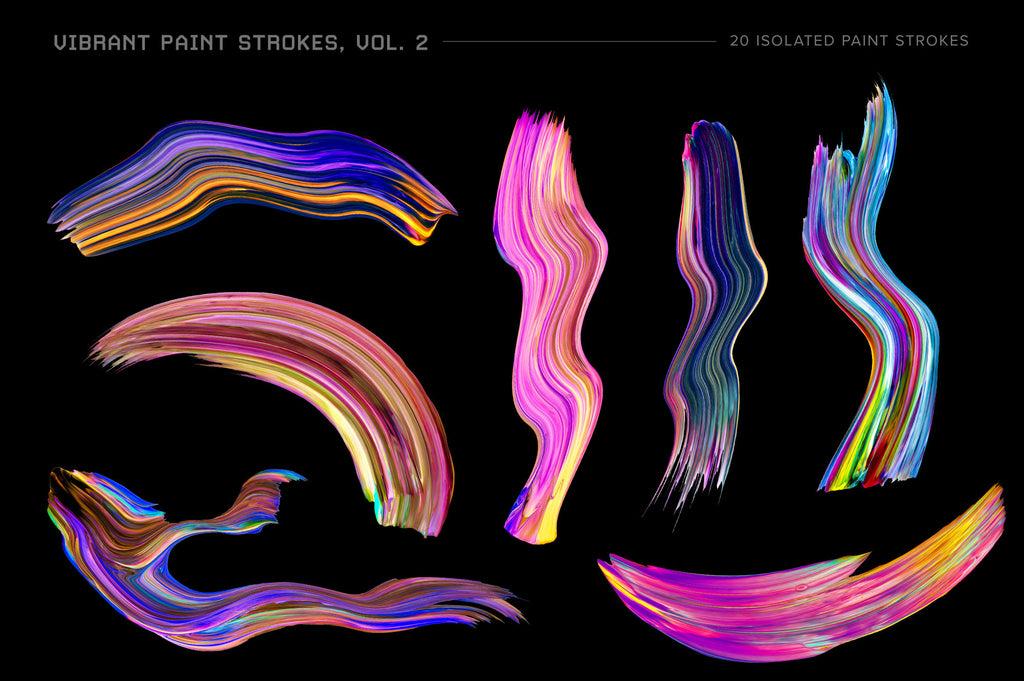 Vibrant Paint Strokes Bundle-Chroma Supply