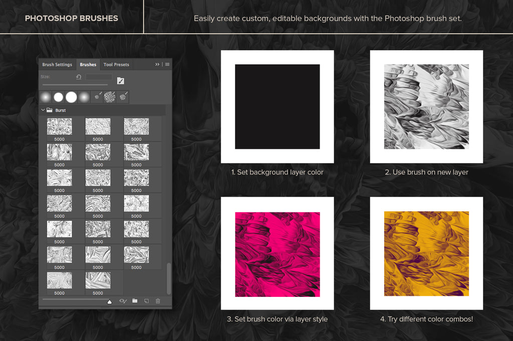 Burst: 40 Abstract Paint Textures-Chroma Supply