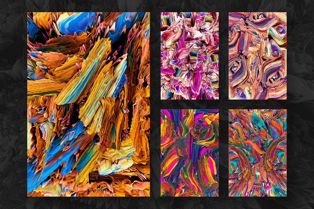 Burst: 40 Abstract Paint Textures-Chroma Supply