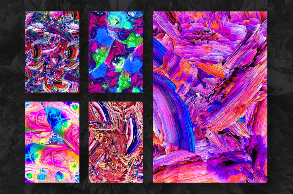 Burst: 40 Abstract Paint Textures-Chroma Supply