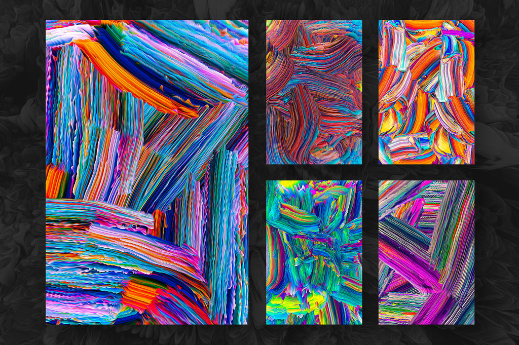 Burst: 40 Abstract Paint Textures-Chroma Supply