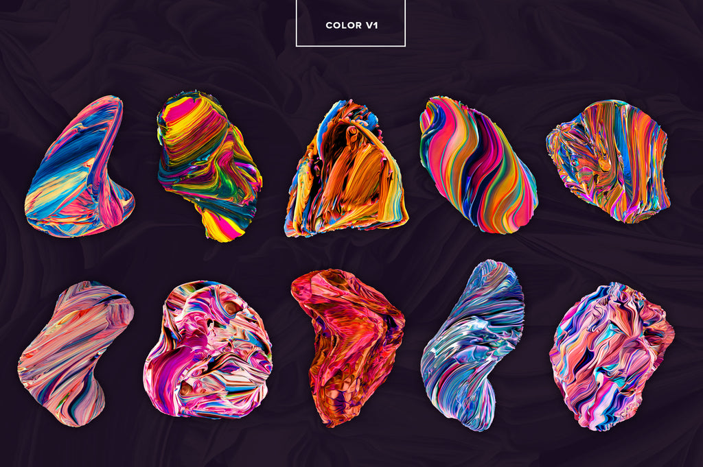 Displaced: 80 Isolated 3D Textures-Chroma Supply