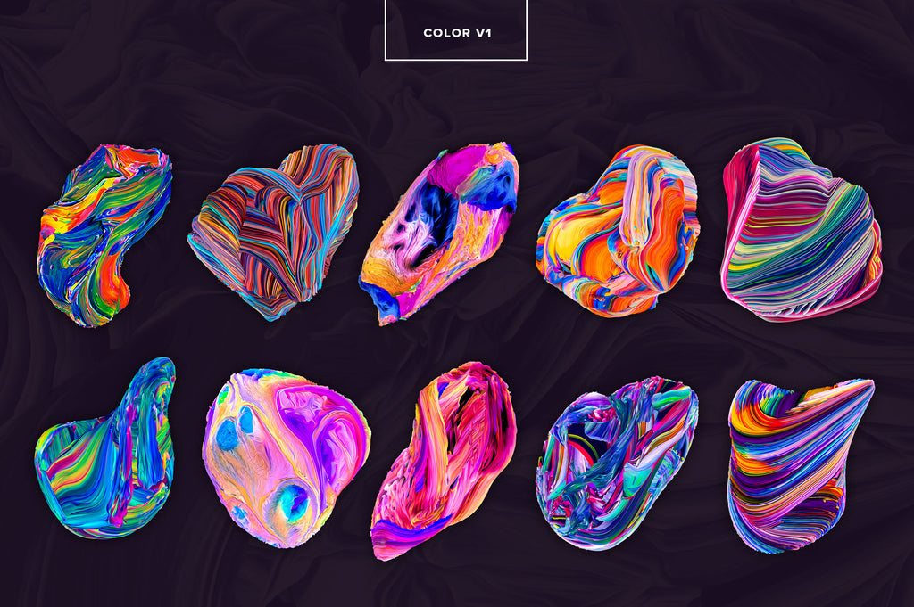 Displaced: 80 Isolated 3D Textures-Chroma Supply