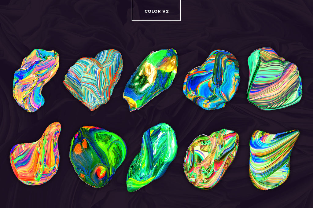 Displaced: 80 Isolated 3D Textures-Chroma Supply