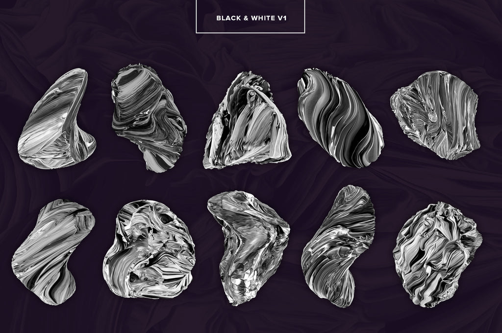 Displaced: 80 Isolated 3D Textures-Chroma Supply