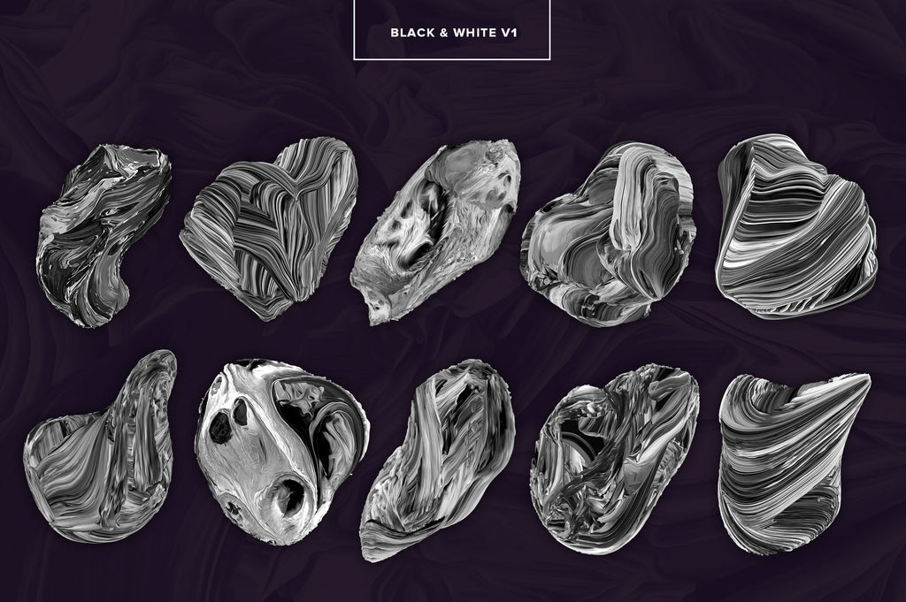 Displaced: 80 Isolated 3D Textures-Chroma Supply