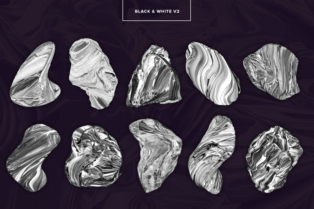 Displaced: 80 Isolated 3D Textures-Chroma Supply