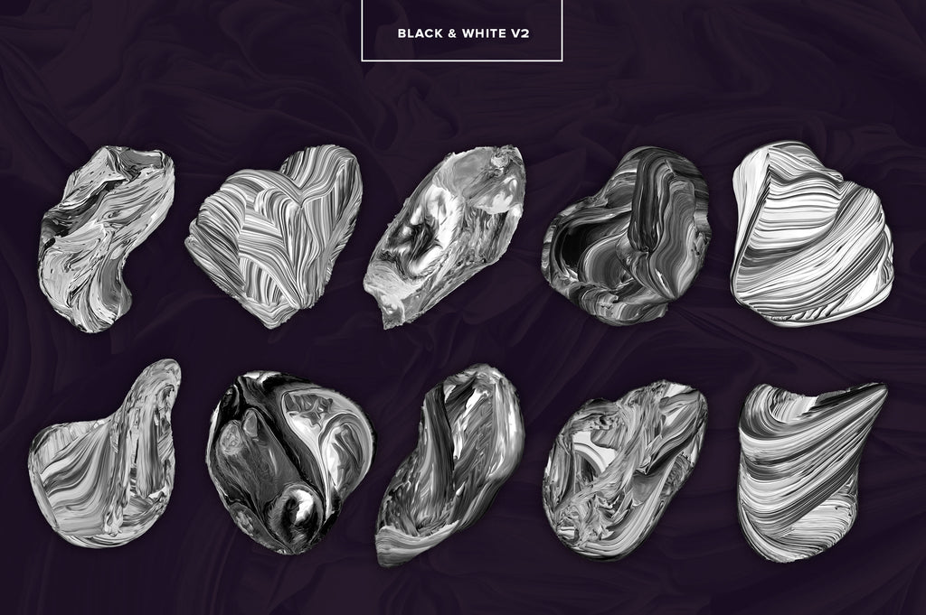 Displaced: 80 Isolated 3D Textures-Chroma Supply