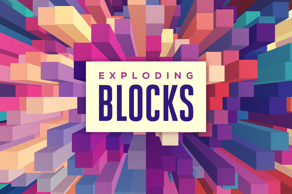 Exploding Blocks: Abstract 3D Backgrounds-Chroma Supply