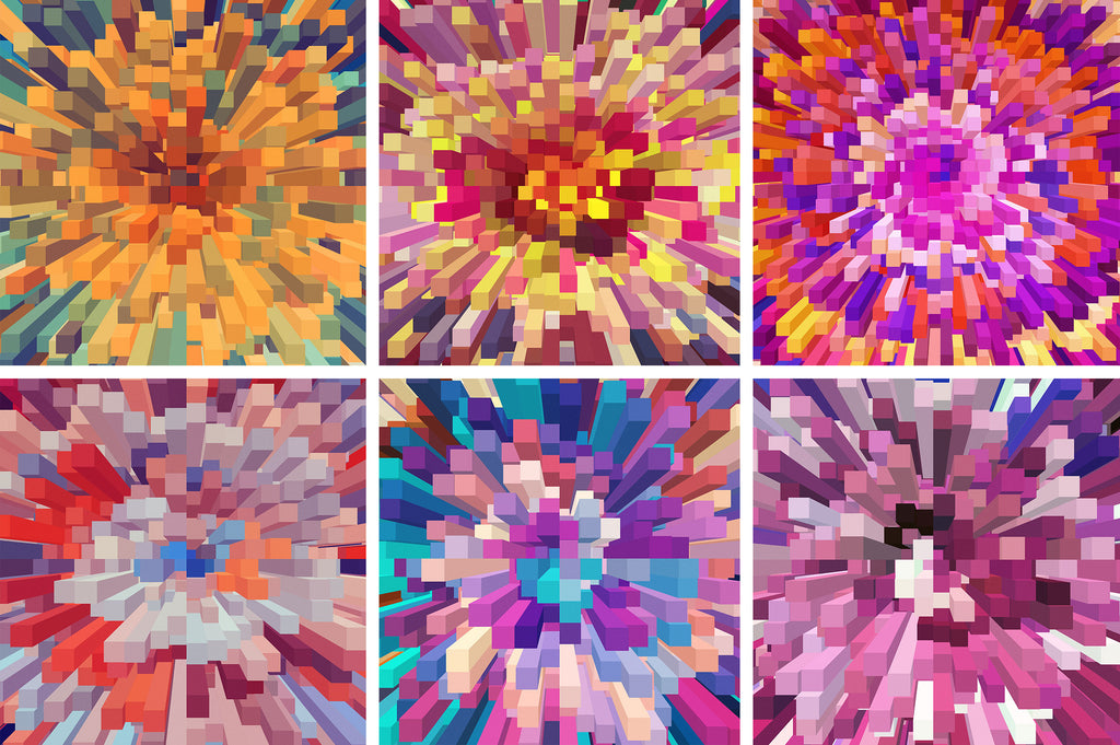 Exploding Blocks: Abstract 3D Backgrounds-Chroma Supply