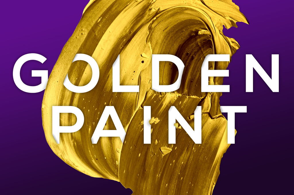 Golden Paint: Isolated Abstract Paint Textures-Chroma Supply