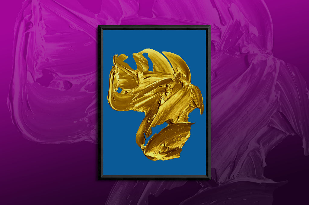 Golden Paint: Isolated Abstract Paint Textures-Chroma Supply