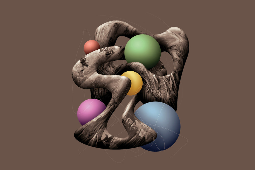 Paint Shapes: 40 Isolated 3D Elements-Chroma Supply