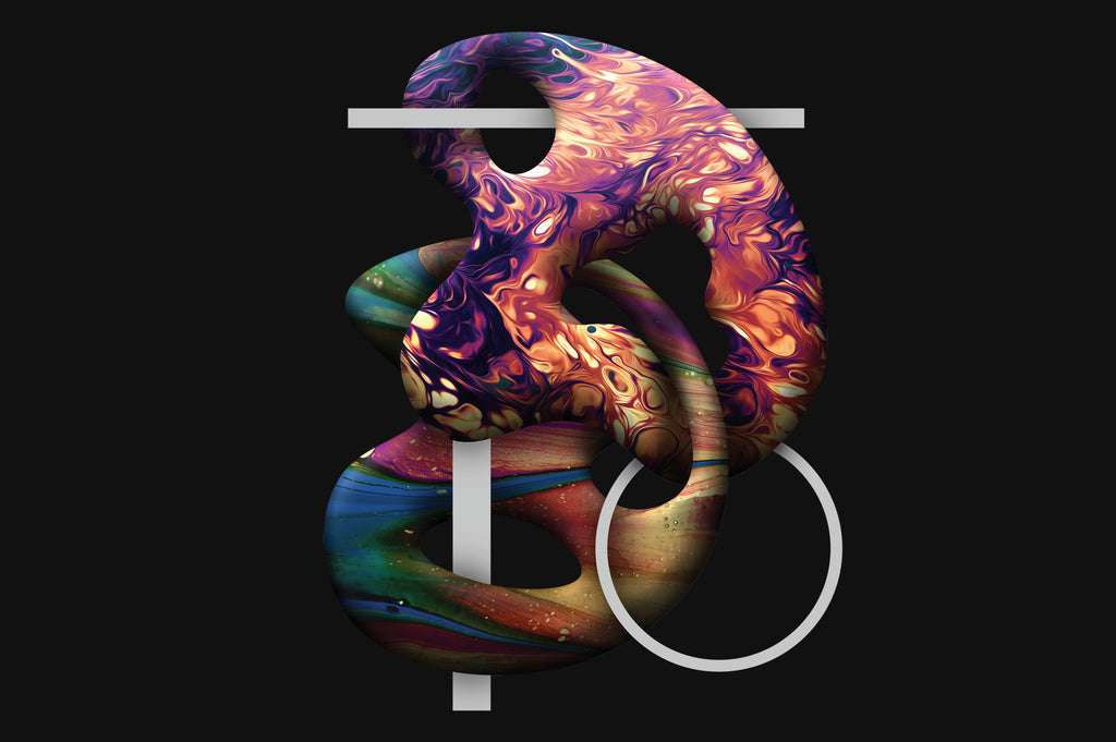 Paint Shapes: 40 Isolated 3D Elements-Chroma Supply