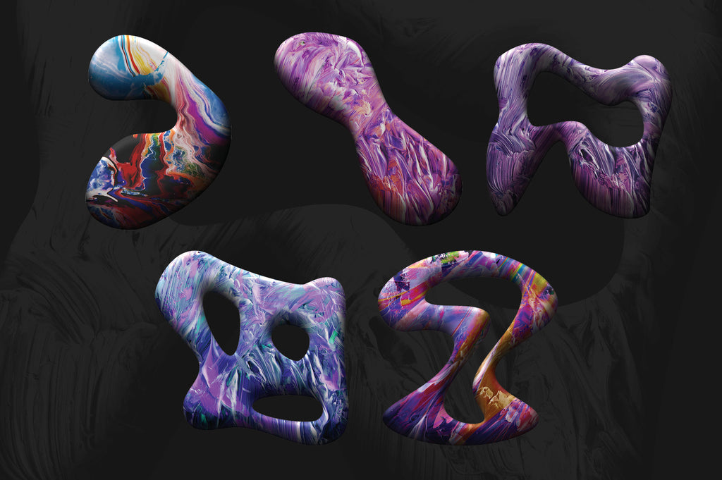 Paint Shapes: 40 Isolated 3D Elements-Chroma Supply