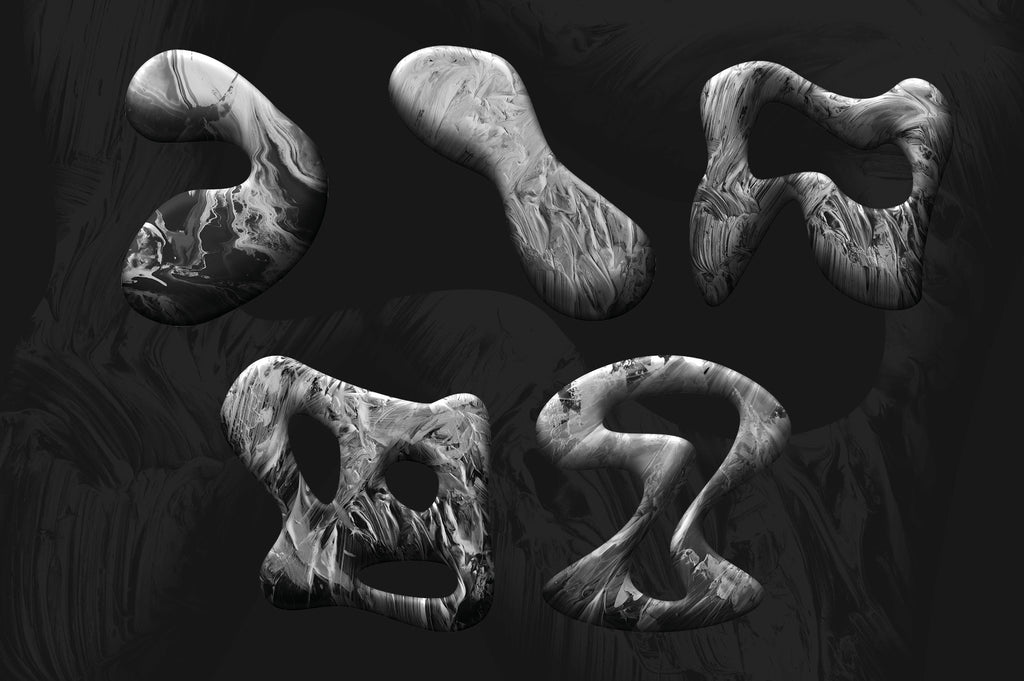 Paint Shapes: 40 Isolated 3D Elements-Chroma Supply