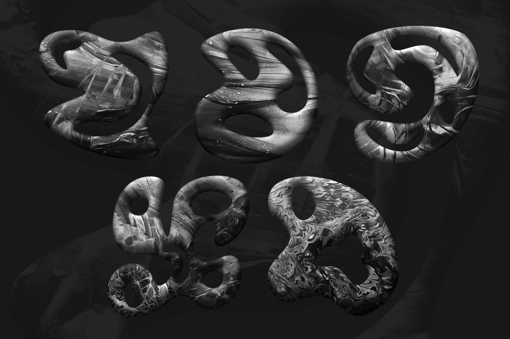 Paint Shapes: 40 Isolated 3D Elements-Chroma Supply
