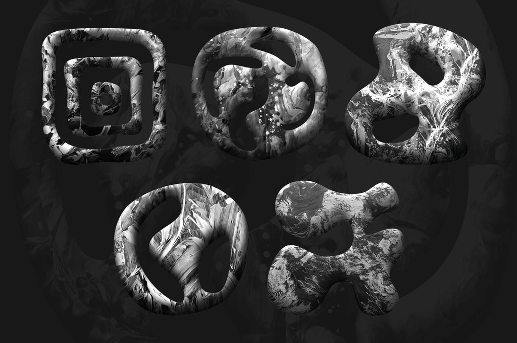 Paint Shapes: 40 Isolated 3D Elements-Chroma Supply