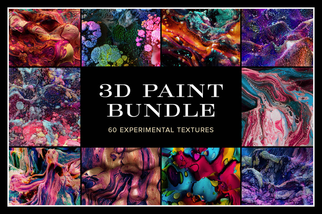 3D Paint Bundle: 60 Experimental Textures-Chroma Supply