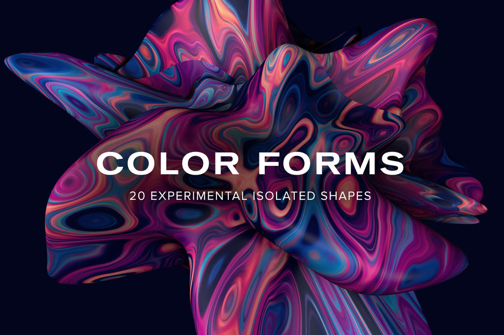 Color Forms: 20 Experimental Isolated Shapes-Chroma Supply
