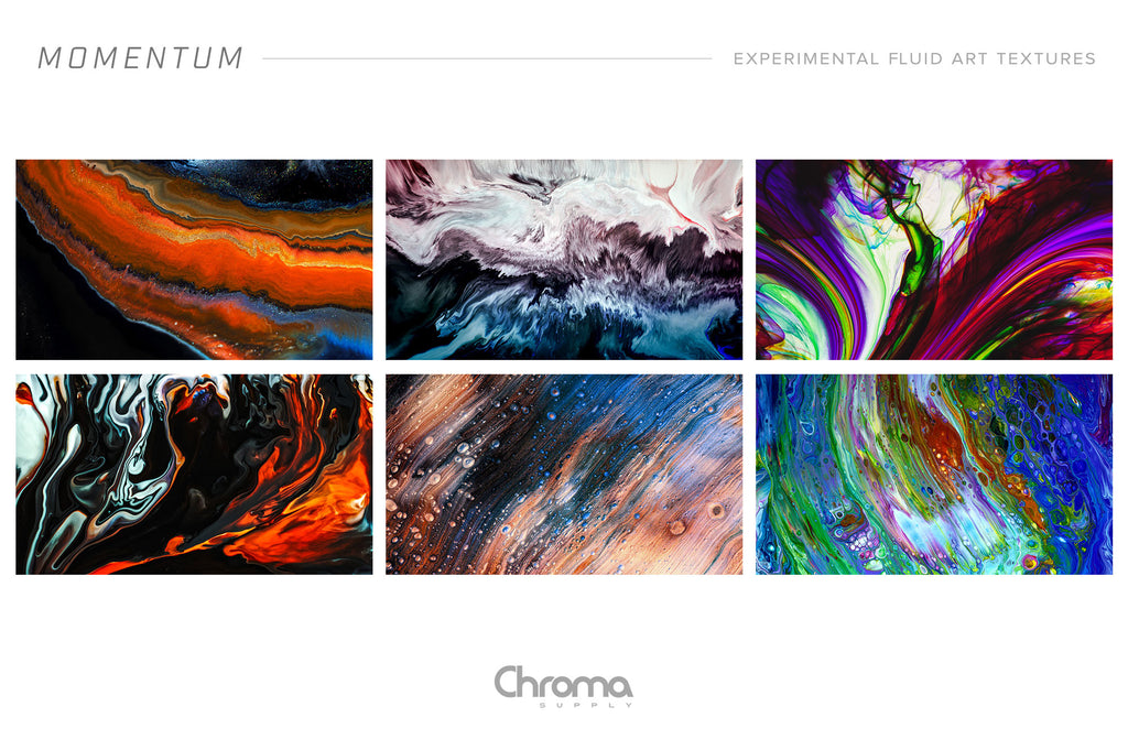Momentum: 8K Experimental Fluid Art Textures-Chroma Supply