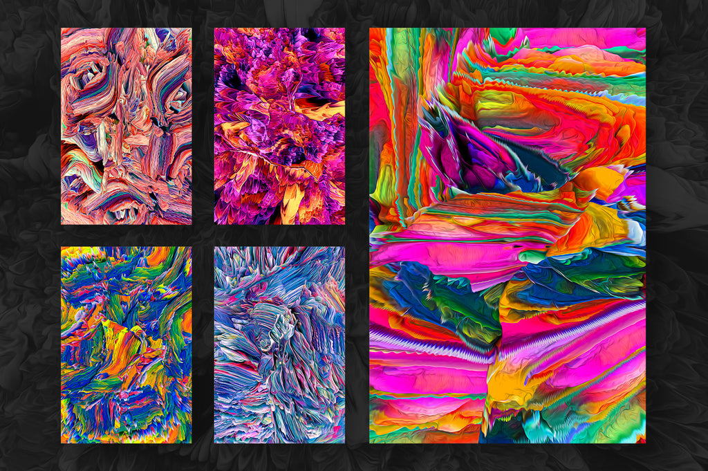 Burst: 40 Abstract Paint Textures-Chroma Supply