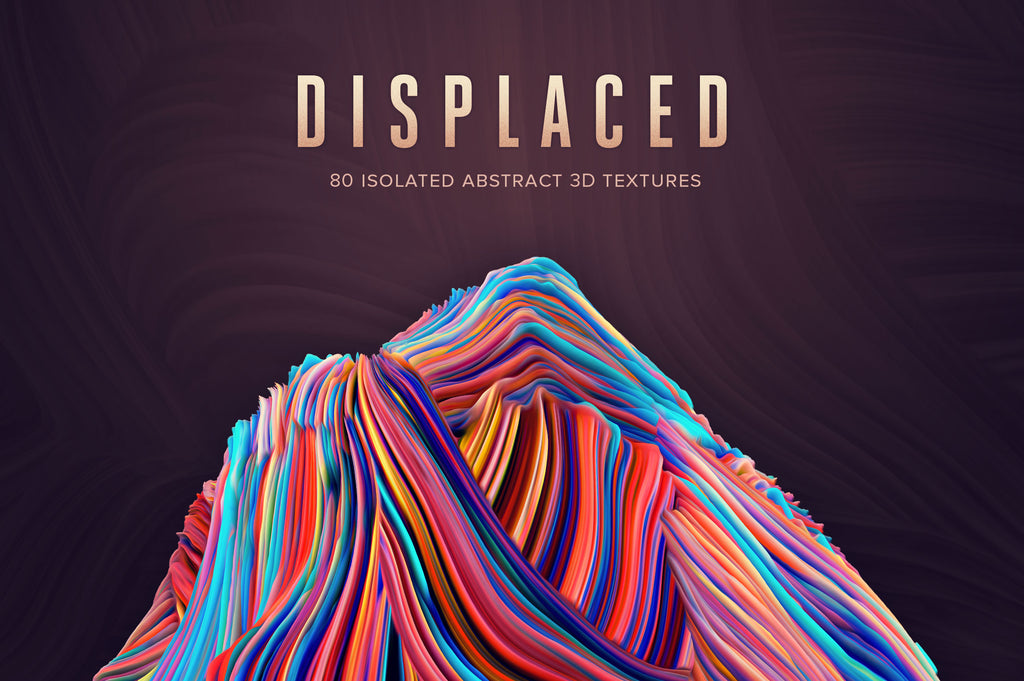 Displaced: 80 Isolated 3D Textures-Chroma Supply