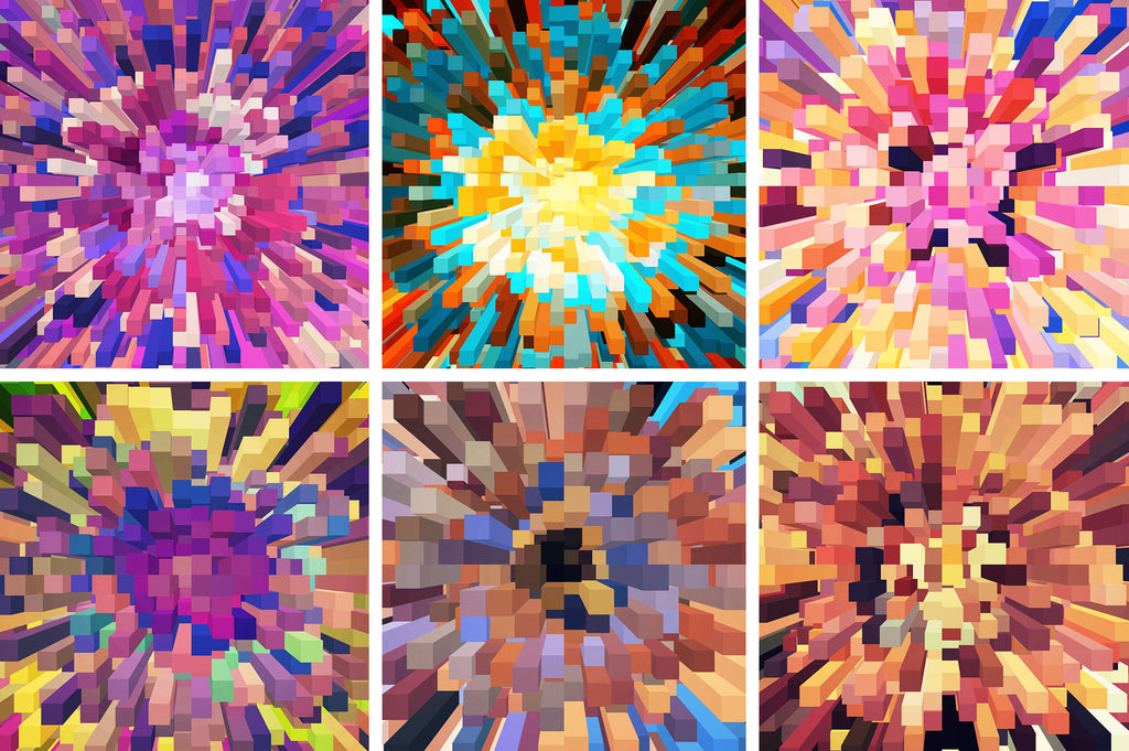 Exploding Blocks: Abstract 3D Backgrounds-Chroma Supply