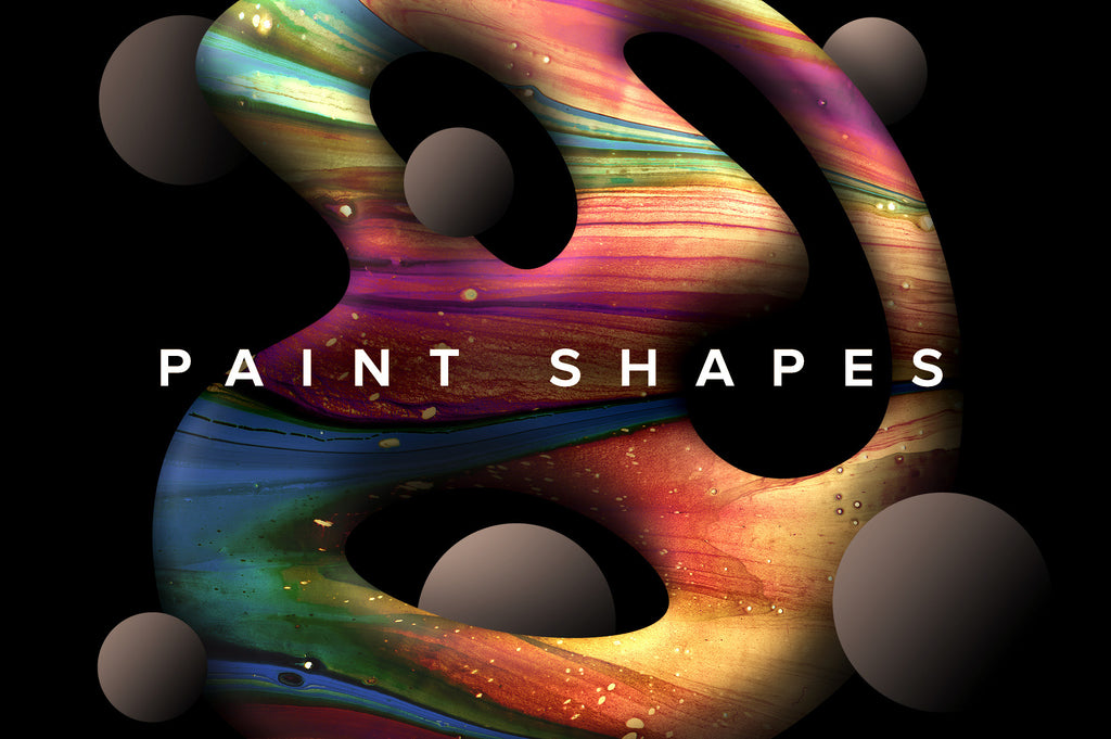Paint Shapes: 40 Isolated 3D Elements-Chroma Supply